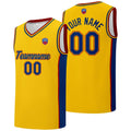 Custom basketball jersey shorts for men and women. Embroidered and printed name, number and logo Yellow enthsush