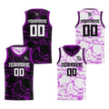 Custom Black Purple Reversible Basketball Suit for Adults and Kids Personalized Jersey enthsush