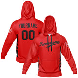 Custom Red Sweatshirt Hoodie For Men Women Girl Boy Print Your Logo Name Number