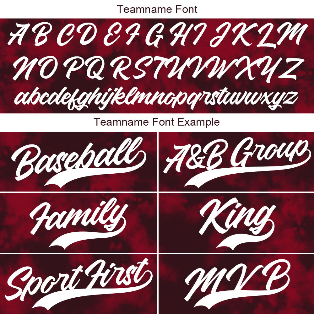 Custom Full Print Design Authentic Baseball Jersey Flocculent tie-dyed enthsush