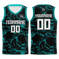 Custom Black Teal Basketball Jersey Uniform Suit Printed Your Logo Name Number enthsush