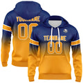 Custom Gradient Sweatshirt Hoodie For Man Woman Girl Boy Print Your Logo Name Number Navy&Orange enthsush