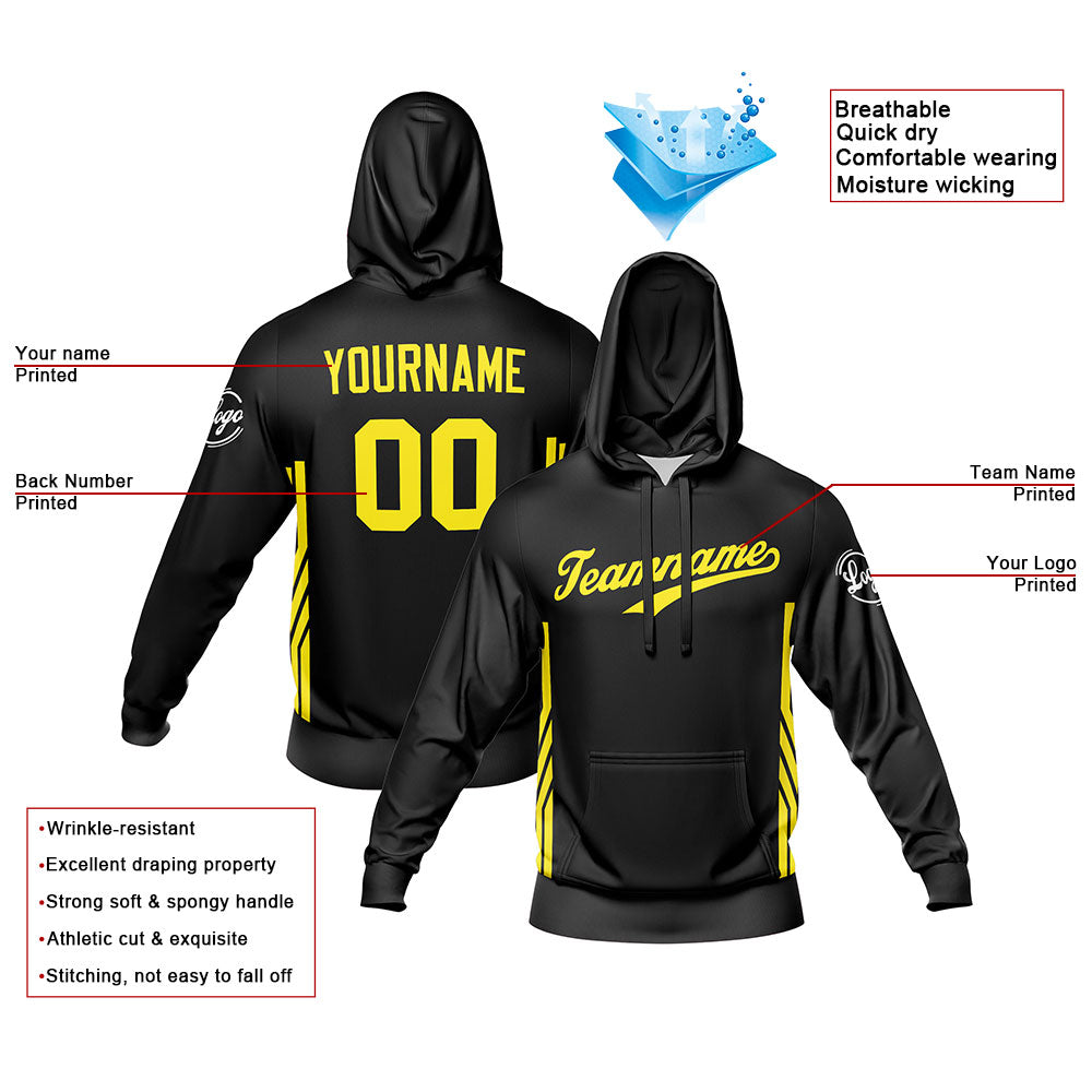 Custom Black Sweatshirt Hoodie For Men Women Girl Boy Print Your Logo Name Number enthsush