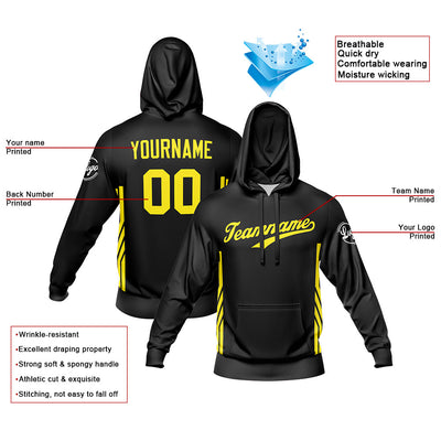 Custom Black Sweatshirt Hoodie For Men Women Girl Boy Print Your Logo Name Number enthsush