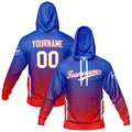 Custom Blue Red Sweatshirt Hoodie For Men Women Girl Boy Print Your Logo Name Number enthsush