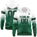 Custom Gradient Hoodie For Man Woman Girl Boy Print Your Logo Name Number White&Green enthsush