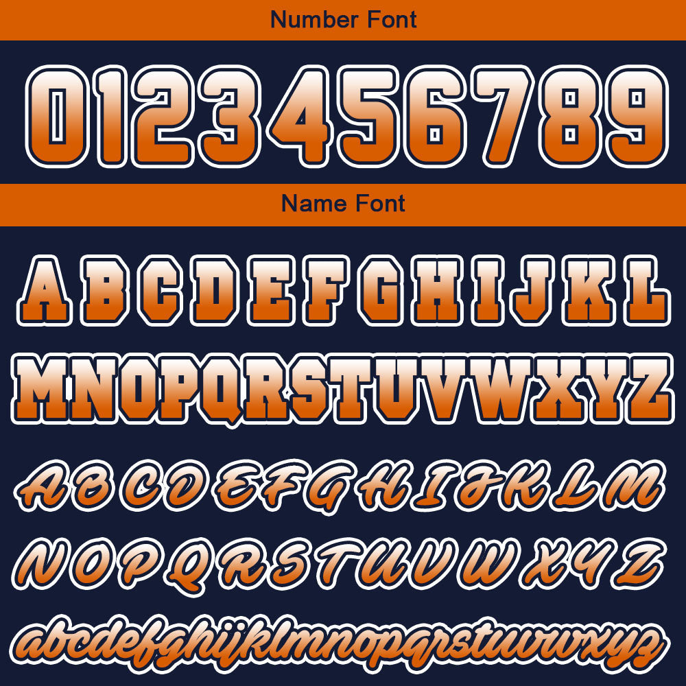 Custom Navy Orange Sweatshirt Hoodie For Men Women Girl Boy Print Your Logo Name Number enthsush