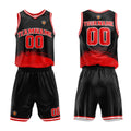 Custom Black Red Basketball Jersey Uniform Suit Printed Your Logo Name Number enthsush