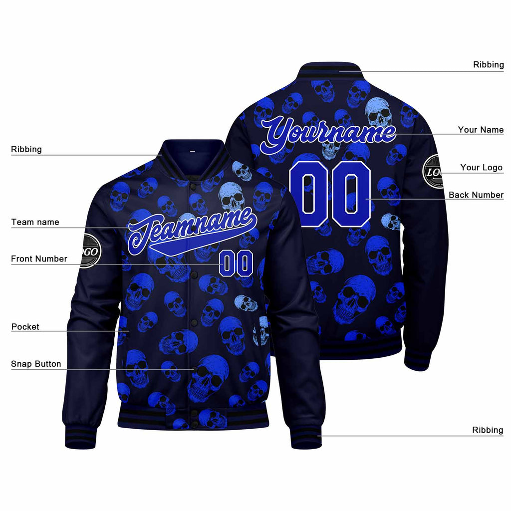 Custom Varsity Jacket Letterman jacket for Men, Women and Youth Royal enthsush
