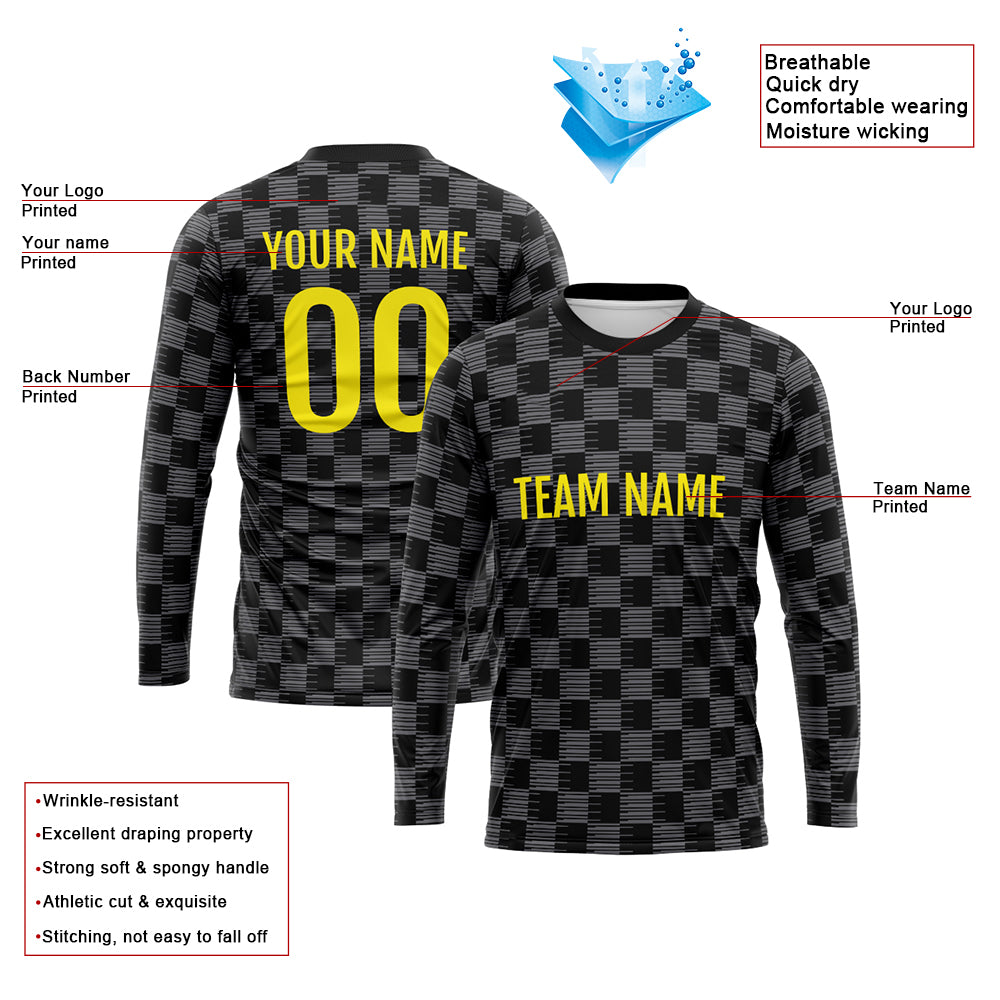 Custom Basketball Soccer Football Shooting Long T-Shirt for Adults and Kids Black-Gray enthsush