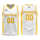 Custom White Orange Basketball Jersey Uniform Suit Printed Your Logo Name Number