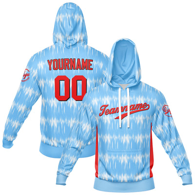Custom Light Blue Sweatshirt Hoodie For Men Women Girl Boy Print Your Logo Name Number enthsush
