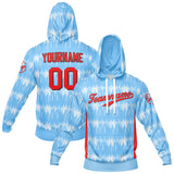 Custom Light Blue Sweatshirt Hoodie For Men Women Girl Boy Print Your Logo Name Number