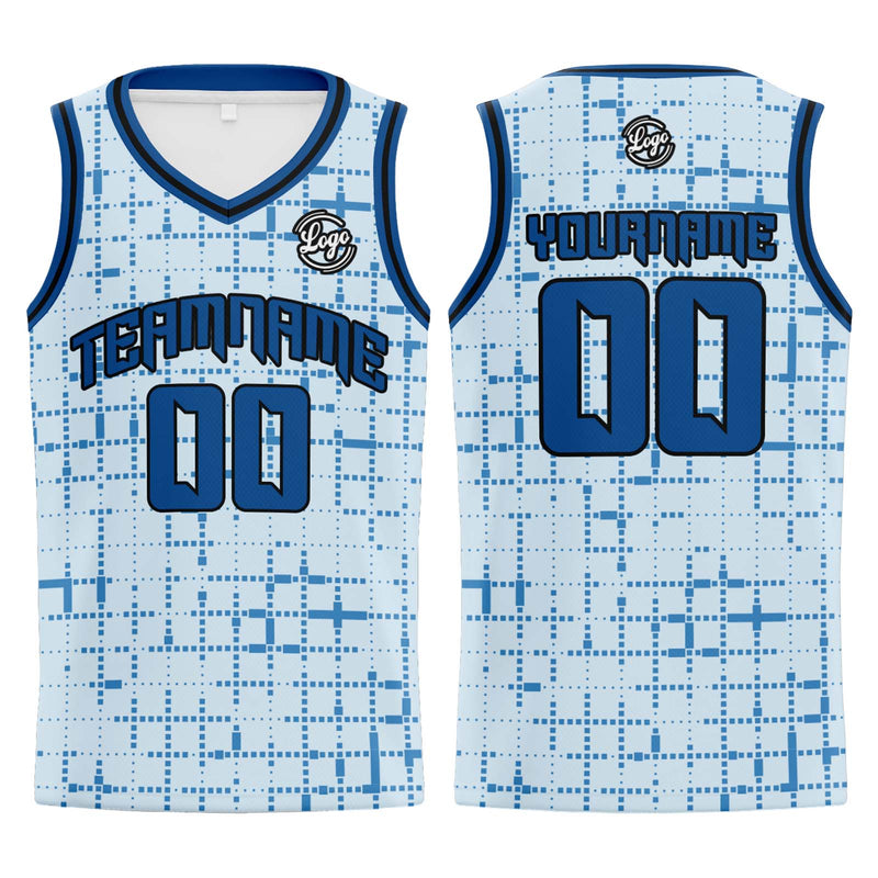 Custom Light Blue Basketball Jersey Uniform Suit Printed Your Logo Name Number