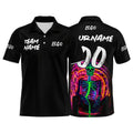 Custom Football Polo Shirts  Add Your Unique Logo/Name/Number Black&Green enthsush
