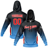 Custom Black Blue Sweatshirt Hoodie For Men Women Girl Boy Print Your Logo Name Number