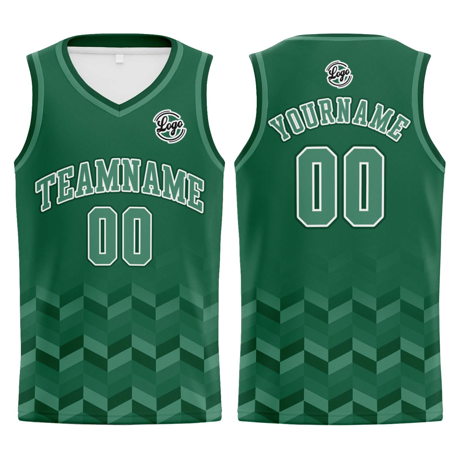 Custom Green Basketball Jersey Uniform Suit Printed Your Logo Name Number enthsush