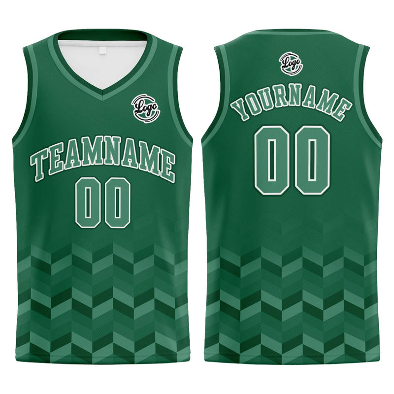 Custom Green Basketball Jersey Uniform Suit Printed Your Logo Name Number