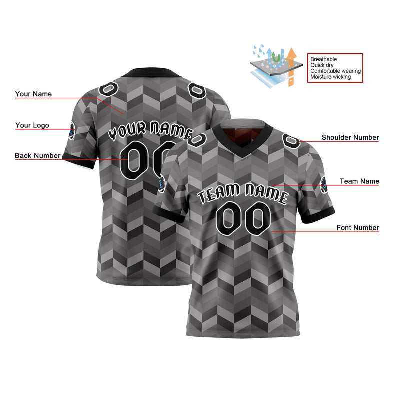 Custom Gray Brown Reversible Football Jersey Personalized Gradient Football Shirts for Men Printed Team Name Number Logo