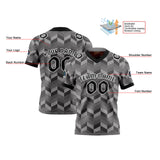 Custom Gray Brown Reversible Football Jersey Personalized Gradient Football Shirts for Men Printed Team Name Number Logo