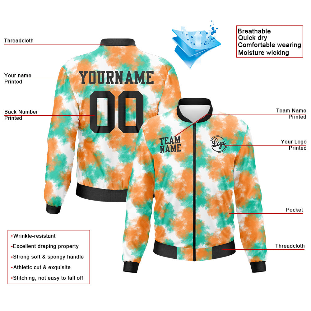 Custom Long Sleeve Windbreaker Jackets Uniform Printed Your Logo Name Number Ink-Jet enthsush