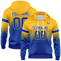 Custom Gradient Hoodie For Man Woman Girl Boy Print Your Logo Name Number Yellow&Blue enthsush