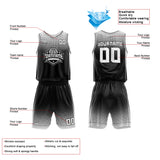 Custom Basketball Jersey Uniform Suit Printed Your Logo Name Number Black-White