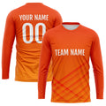 Custom Basketball Soccer Football Shooting Long T-Shirt for Adults and Kids Orange enthsush