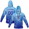 Custom Blue Sweatshirt Hoodie For Men Women Girl Boy Print Your Logo Name Number enthsush