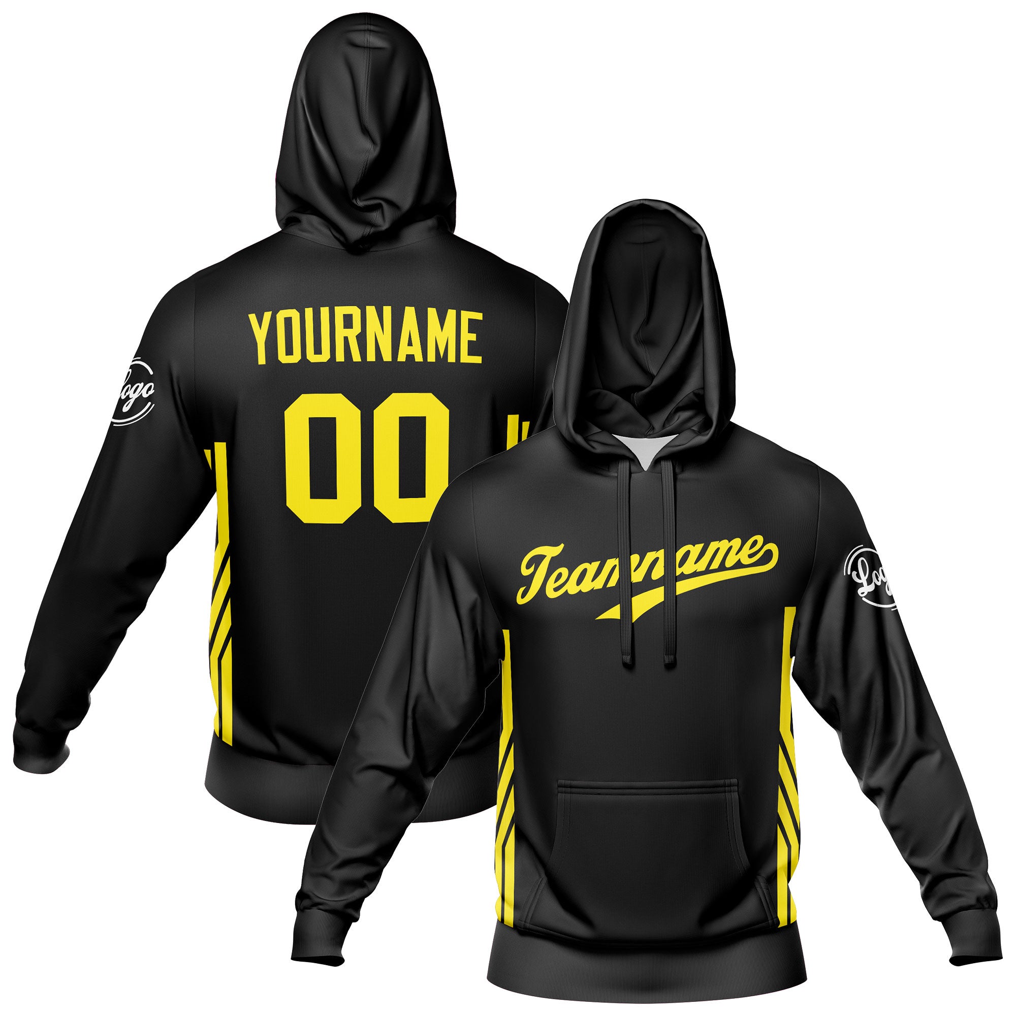 Custom Black Sweatshirt Hoodie For Men Women Girl Boy Print Your Logo Name Number enthsush