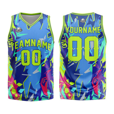 Custom Broken Neon Green Basketball Jersey Uniform Suit Printed Your Logo Name Number enthsush