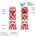Custom Basketball Jersey Uniform Suit Printed Your Logo Name Number Red&White