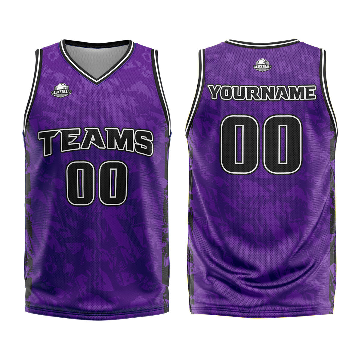 Custom Purple Basketball Jersey Uniform Suit Printed Your Logo Name Number enthsush