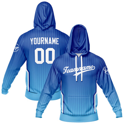 Custom Blue Sweatshirt Hoodie For Men Women Girl Boy Print Your Logo Name Number enthsush