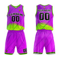 Custom Purple Green Basketball Jersey Uniform Suit Printed Your Logo Name Number enthsush