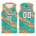 Custom Teal Orange Basketball Jersey Uniform Suit Printed Your Logo Name Number enthsush