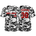 Custom Baseball Jersey Personalized Baseball Shirt for Men Women Kids Youth Teams Stitched and Print Black&White enthsush