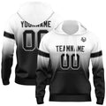 Custom Gradient Hoodie For Man Woman Girl Boy Print Your Logo Name Number White&Black enthsush