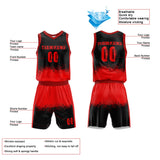 Custom Basketball Jersey Uniform Suit Printed Your Logo Name Number Red-Black