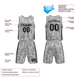 Custom Basketball Jersey Uniform Suit Printed Your Logo Name Number Gray