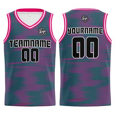 Custom Grey Pink Basketball Jersey Uniform Suit Printed Your Logo Name Number enthsush