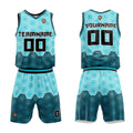 Custom Aqua Basketball Jersey Uniform Suit Printed Your Logo Name Number enthsush