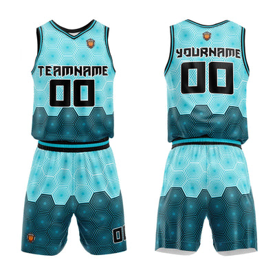 Custom Aqua Basketball Jersey Uniform Suit Printed Your Logo Name Number enthsush