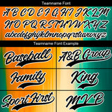 Custom Full Print Design Authentic Baseball Jersey Orange-Green