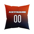 Custom Football Throw Pillow for Men Women Boy Gift Printed Your Personalized Name Number Navy&Orange&Gray enthsush