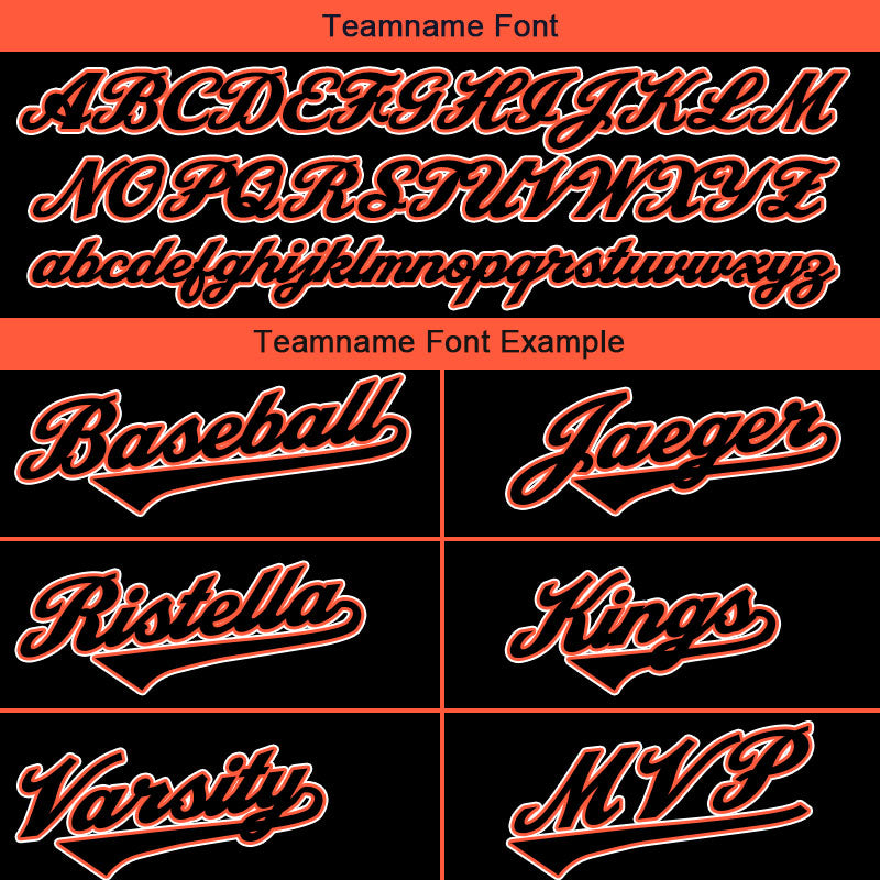 Custom Long Sleeve Windbreaker Jackets Uniform Printed Your Logo Name Number Black-Orange-White enthsush