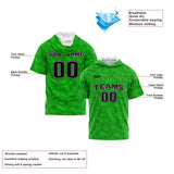 Custom Green Short Sleeve Hoodies for Men Women Shirts with Hoods Printed Name Logo