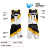 Custom Basketball Jersey Uniform Suit Printed Your Logo Name Number Black-Yellow-White