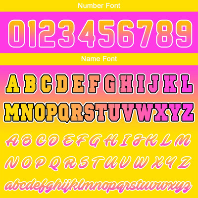 Custom Gradient Varsity Jacket Letterman jacket for Men, Women and Youth Pink&Yellow enthsush