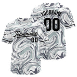 Custom Full Print Design Authentic Baseball Jersey white-gray